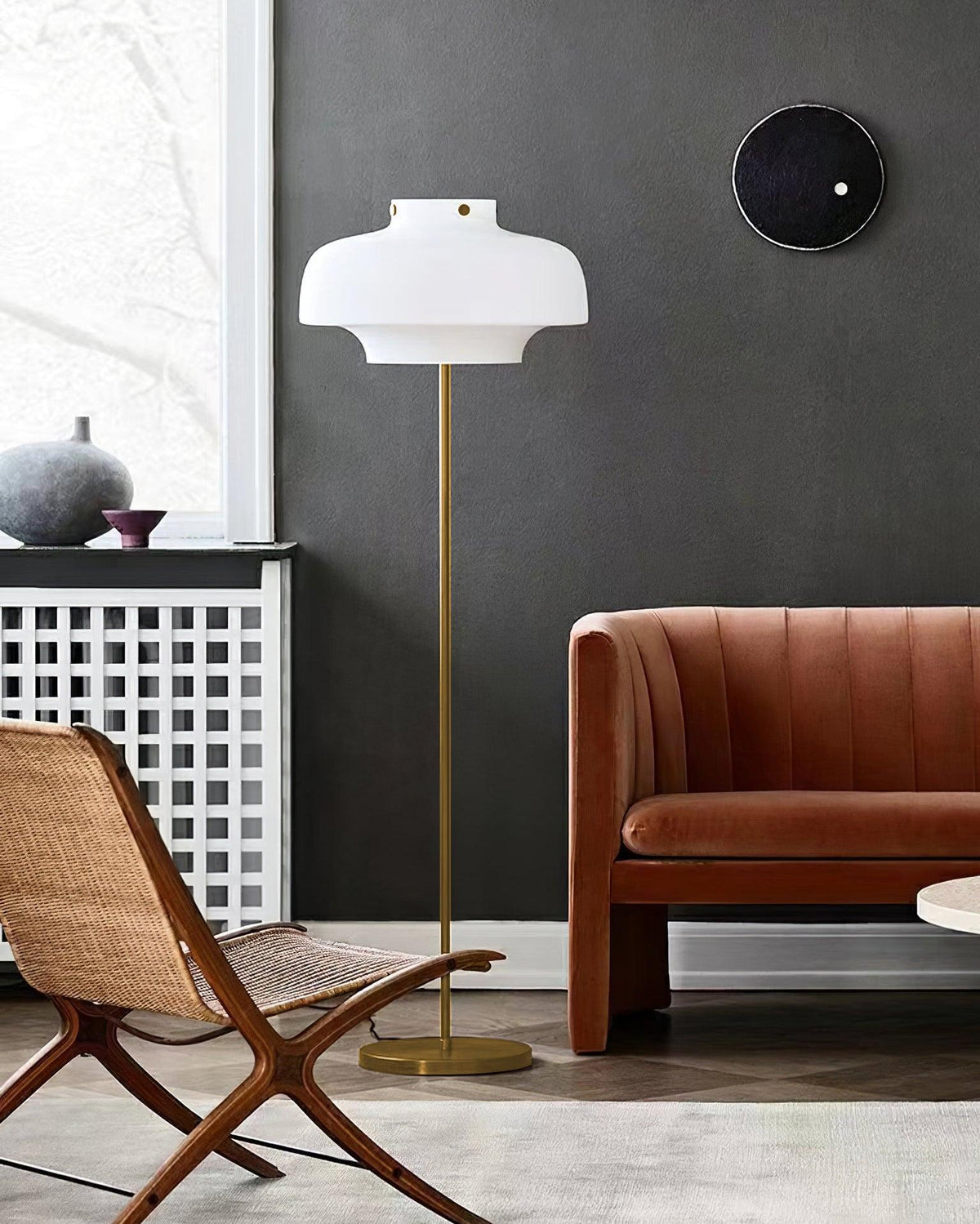 Olzoril moderne marmorgulvlampe