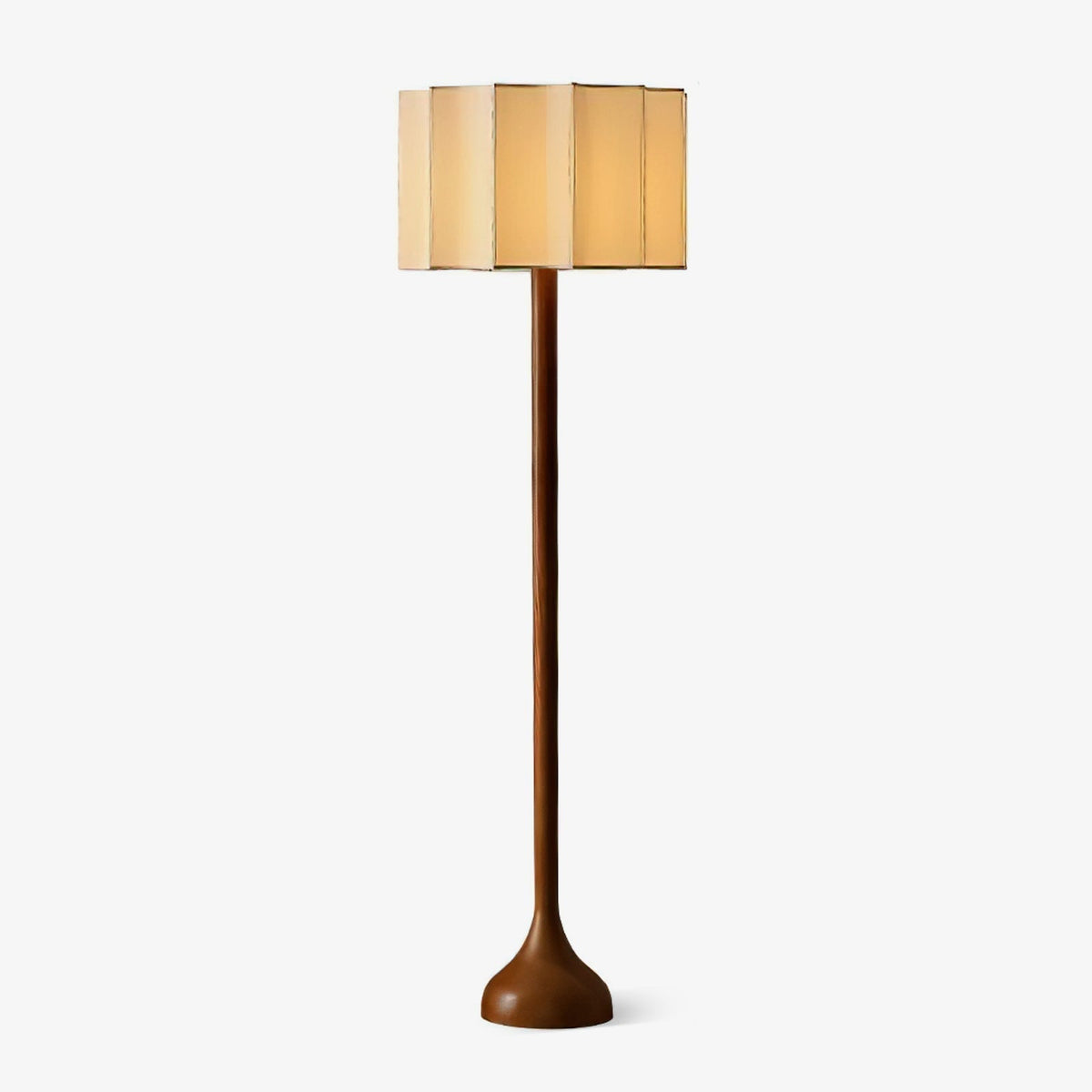 Candeeiro de pé Bexi, madeira minimalista