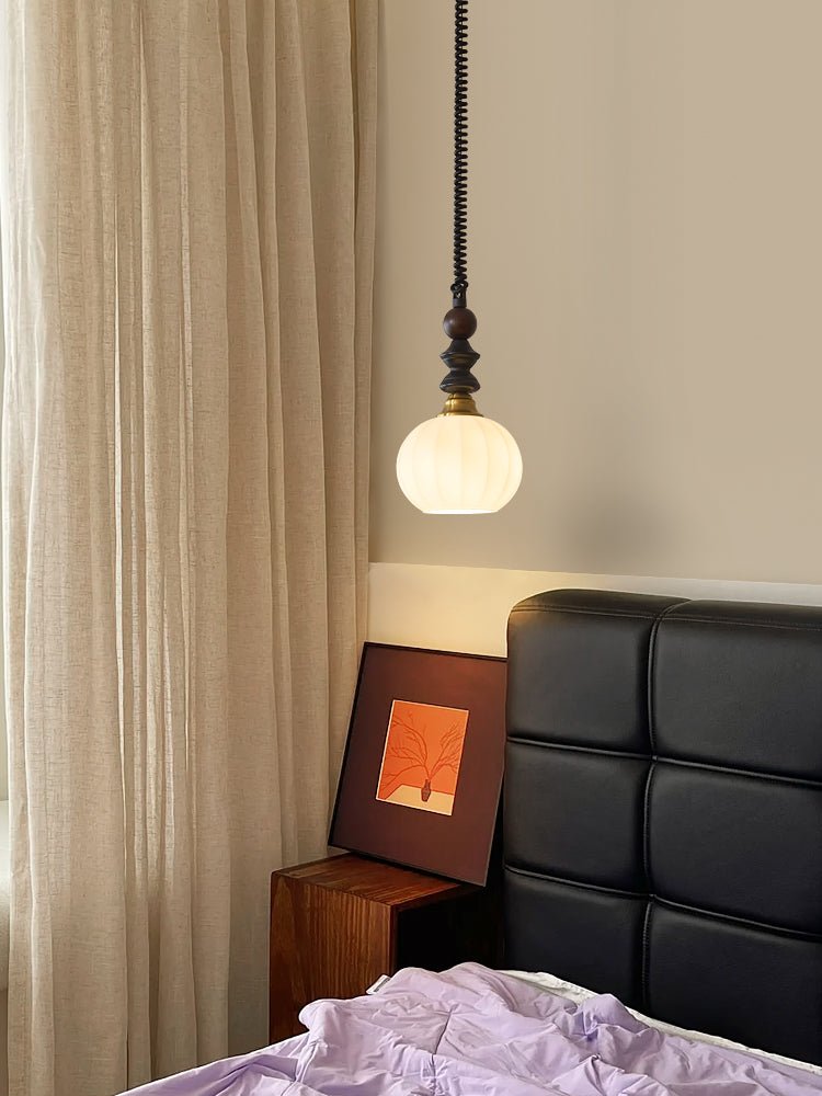 Halcyon moderne minimalistisk buet pendellampe i træ