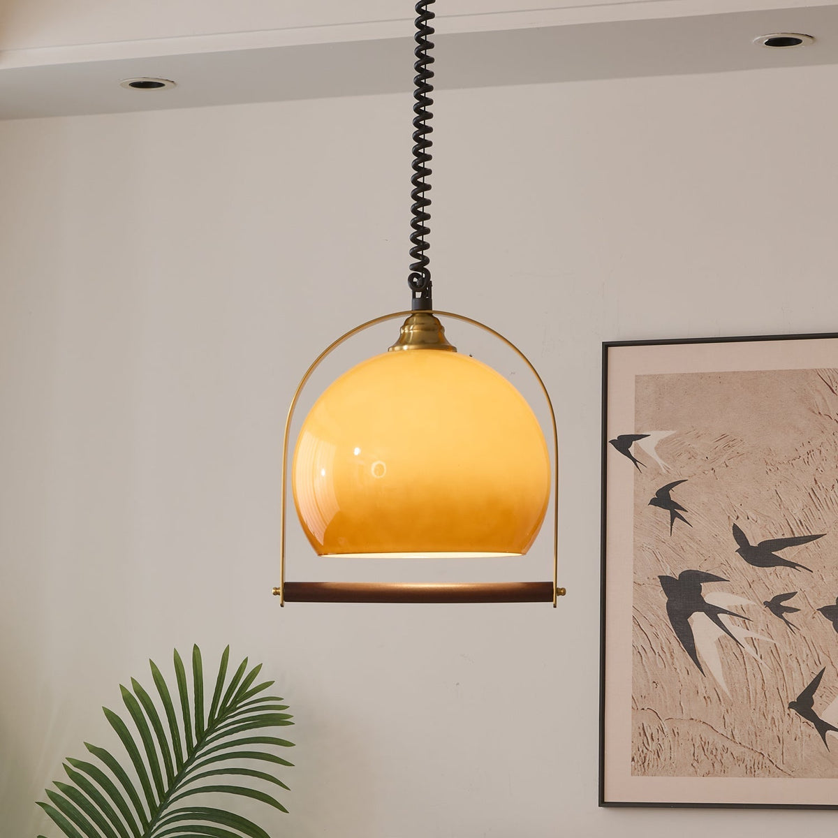 Halcyon moderne minimalistisk buet pendellampe i træ