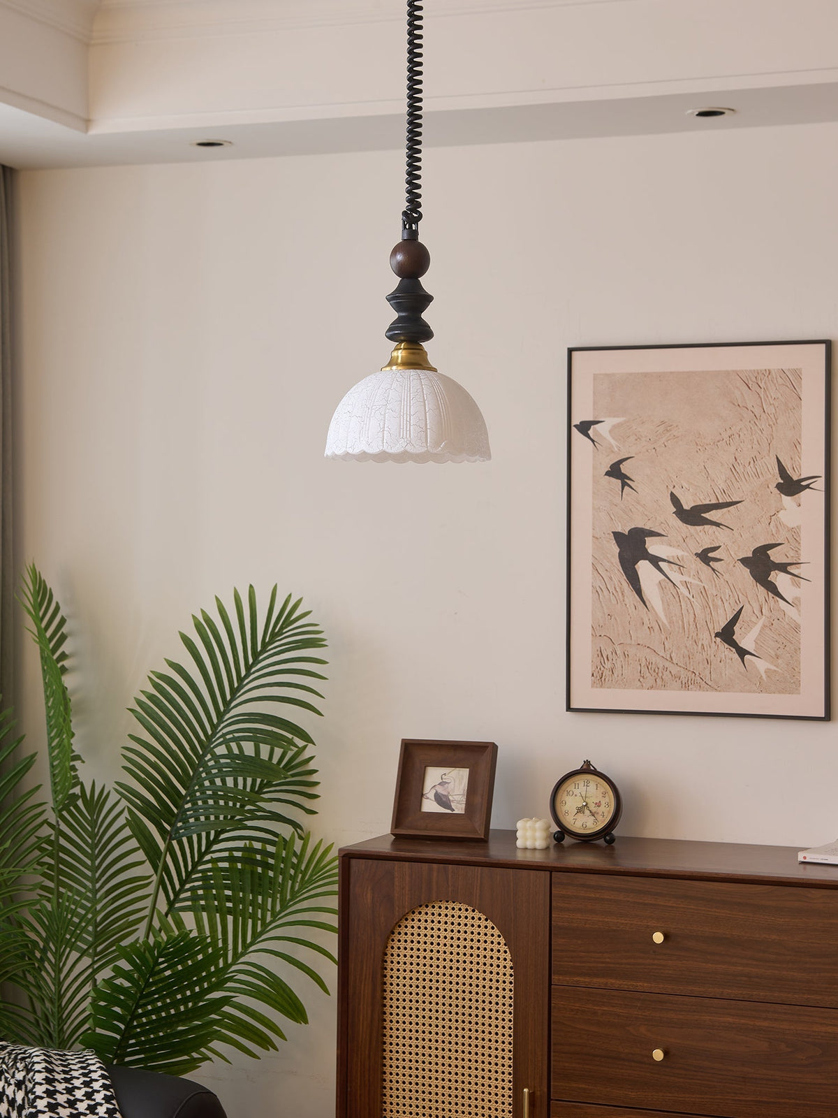 Halcyon moderne minimalistisk buet pendellampe i træ
