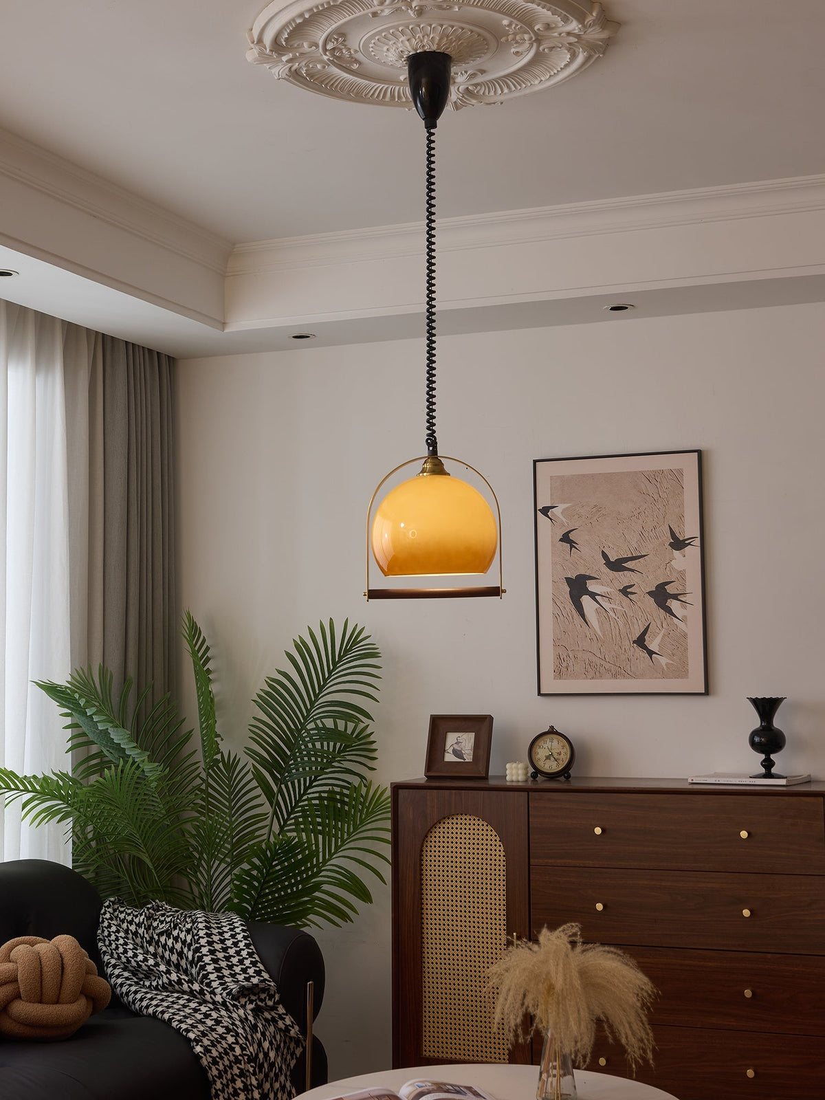 Halcyon moderne minimalistisk buet pendellampe i træ