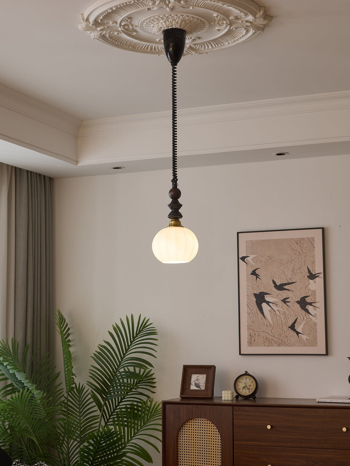 Halcyon moderne minimalistisk buet pendellampe i træ
