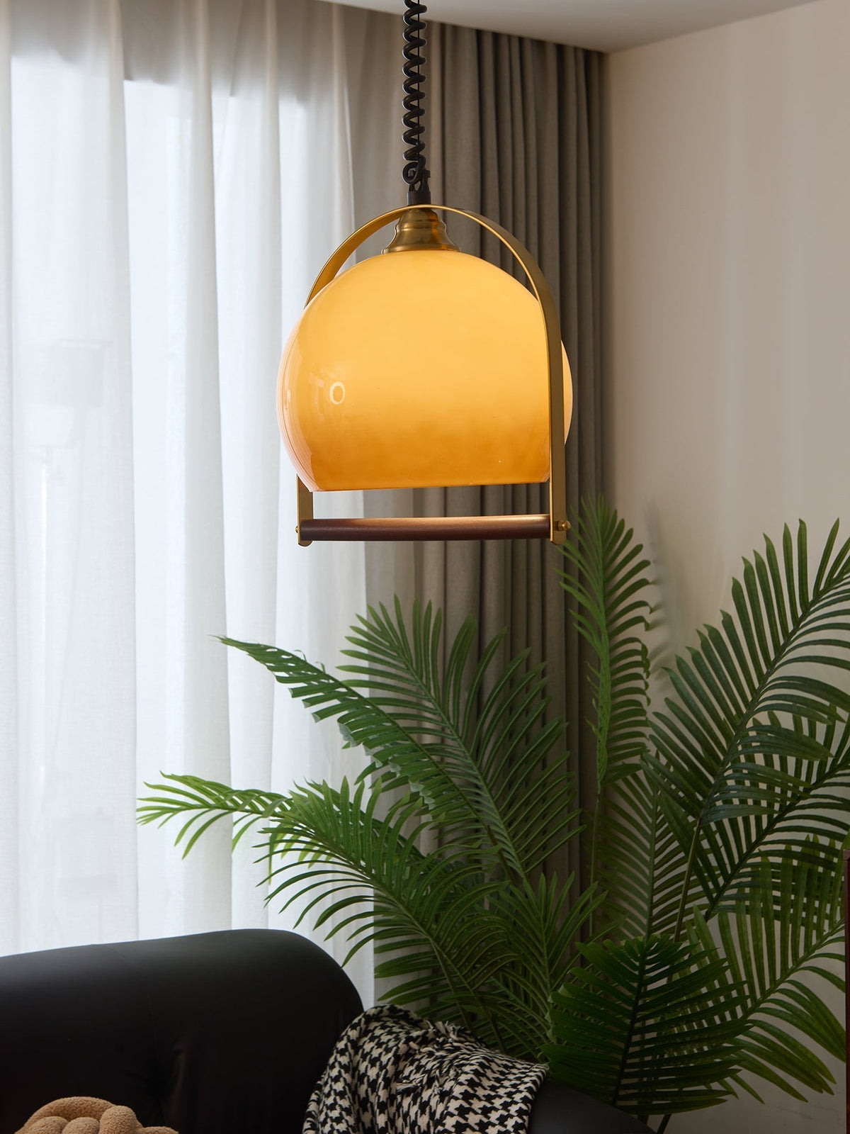 Halcyon moderne minimalistisk buet pendellampe i træ