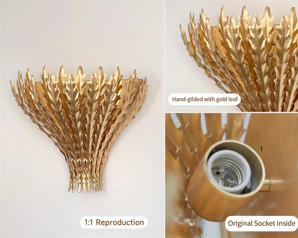 Hampton Wall Light Handmade Leaf Motif Elegant