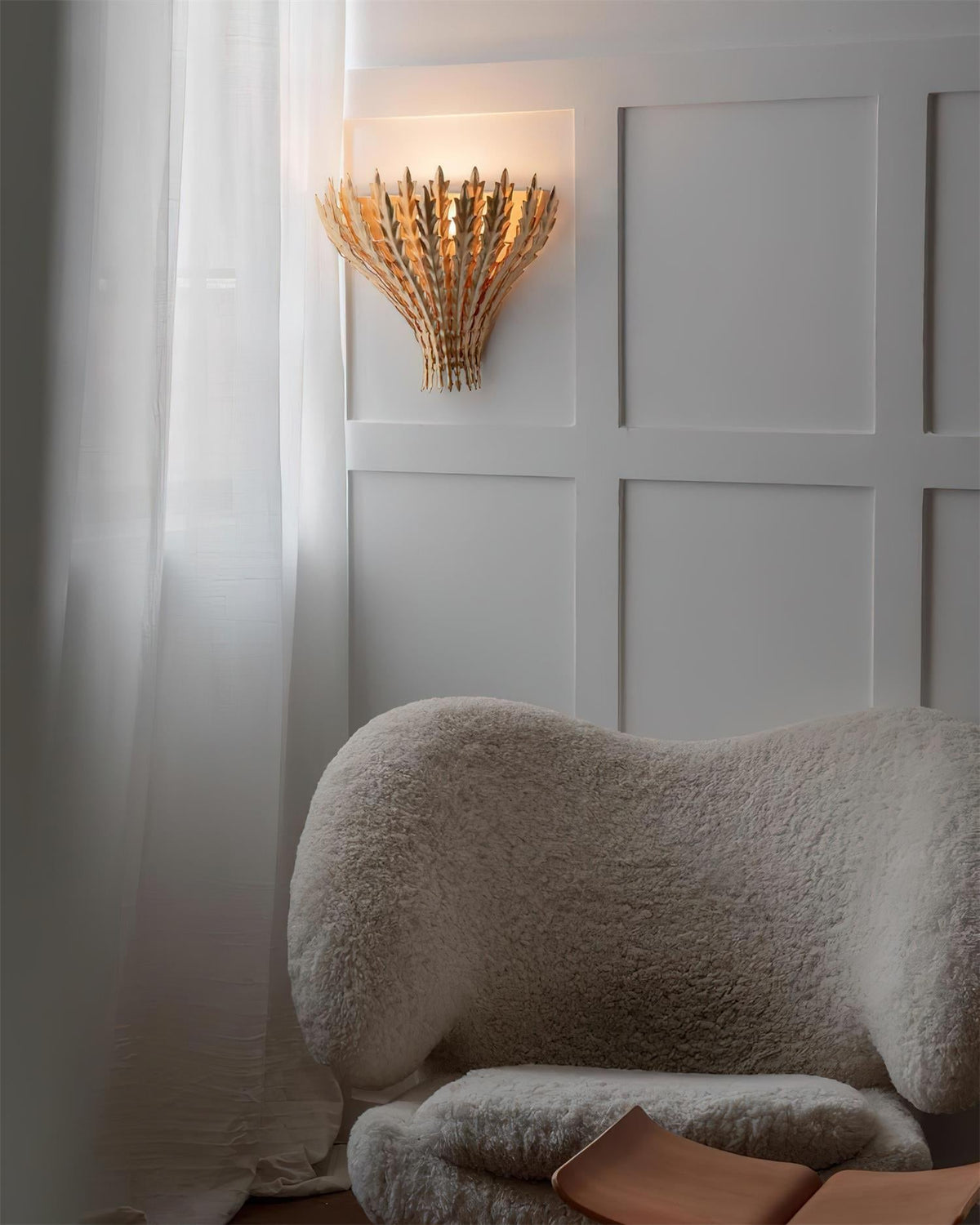 Hampton Wall Light Handmade Leaf Motif Elegant