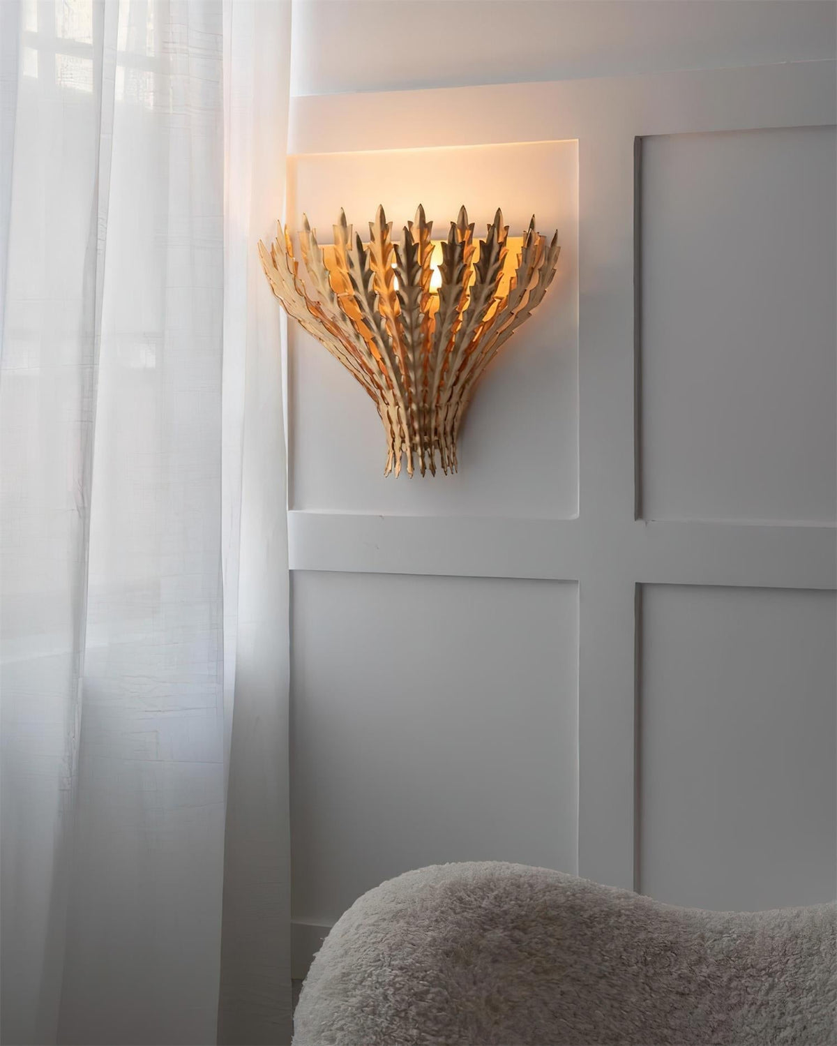 Hampton Wall Light Handmade Leaf Motif Elegant