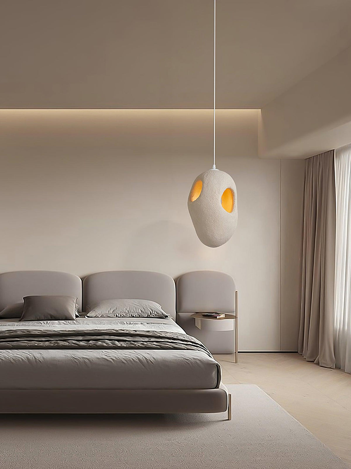 Evenu beige kunstnerisk pendellampe