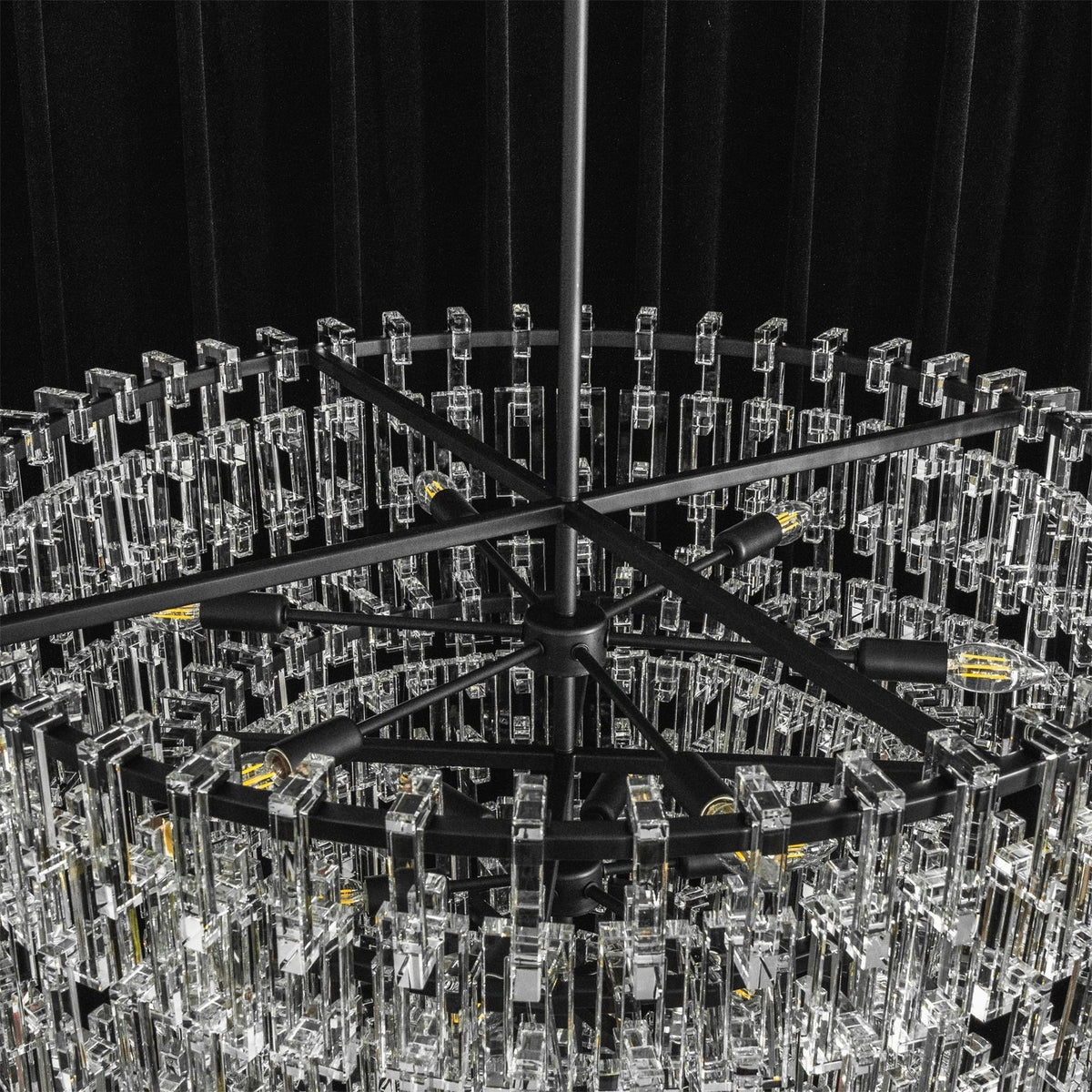 Candelabro geométrico de cristal Elyelira