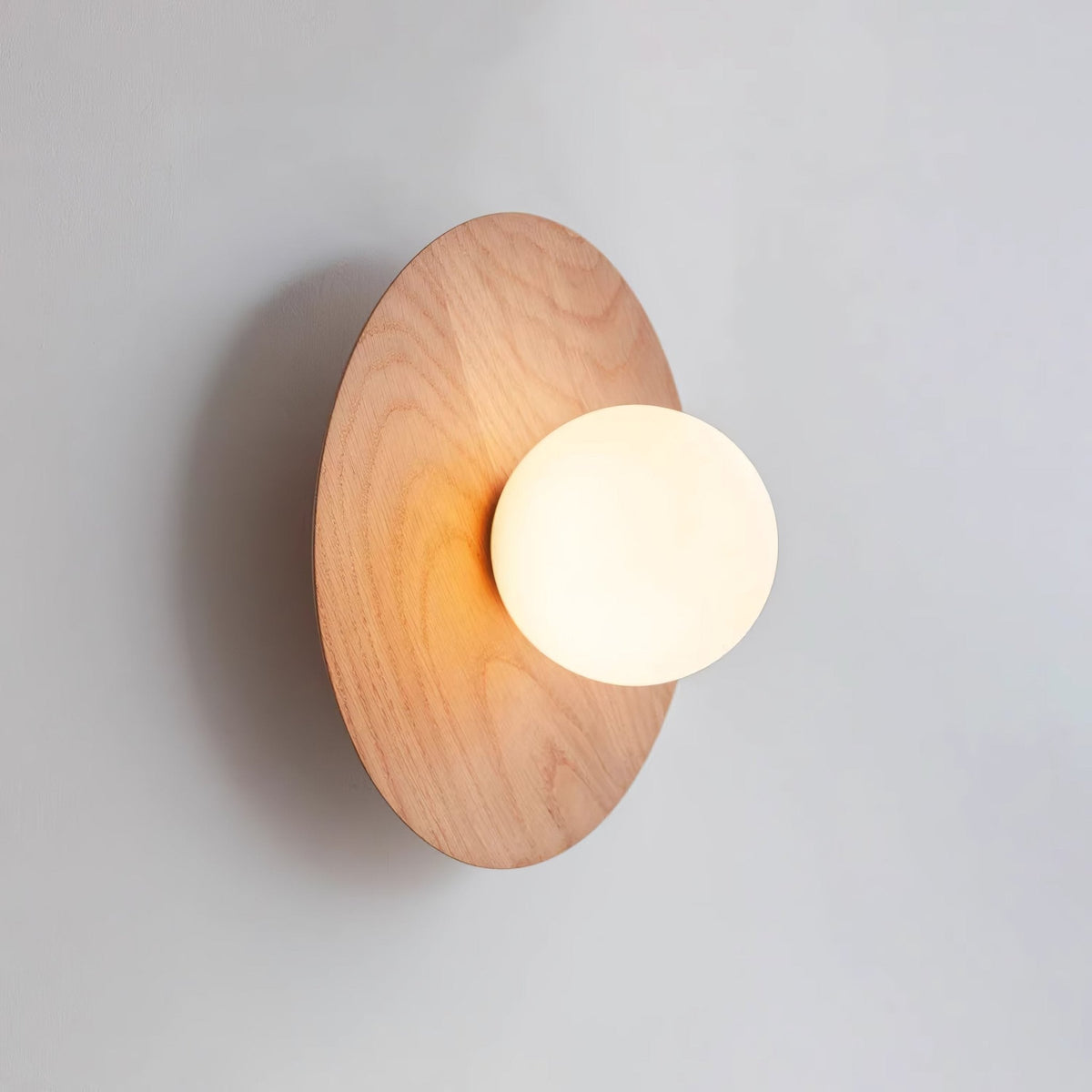 Eloza moderne minimalistisk væglampe i træ og glas