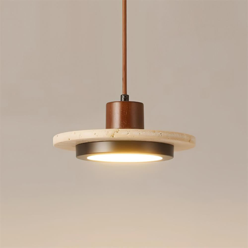 Valen LED-pendellampa i travertin