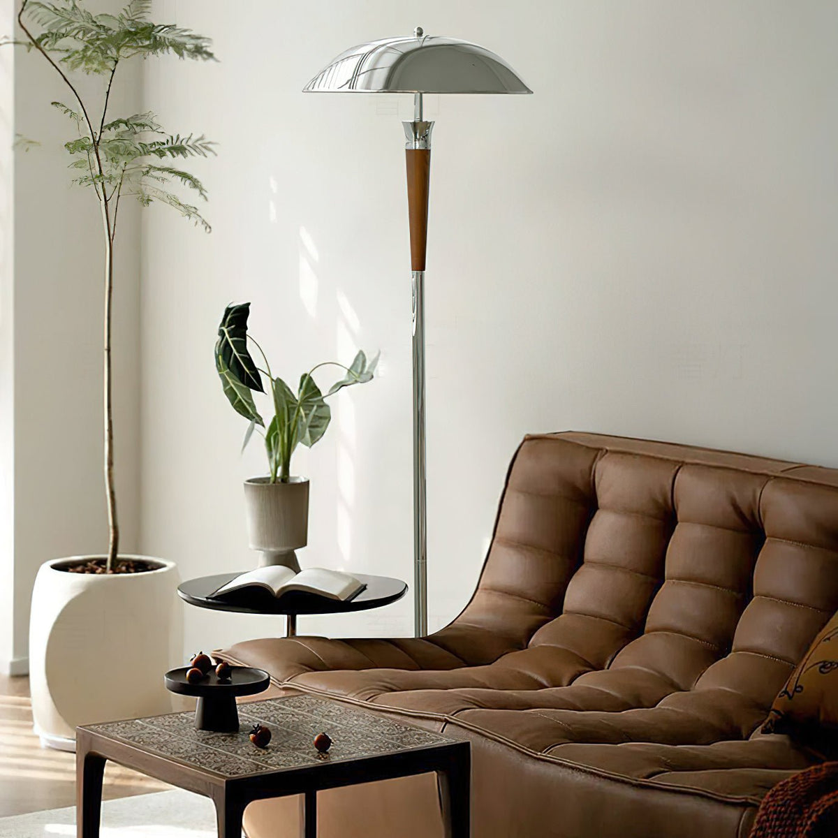 Viraivelle retro golvlampa i krom
