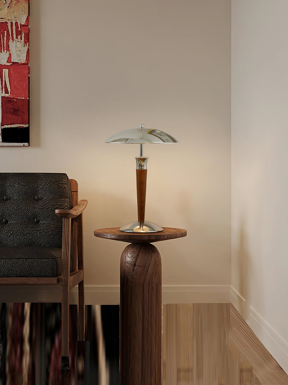 Viraivelle retro golvlampa i krom