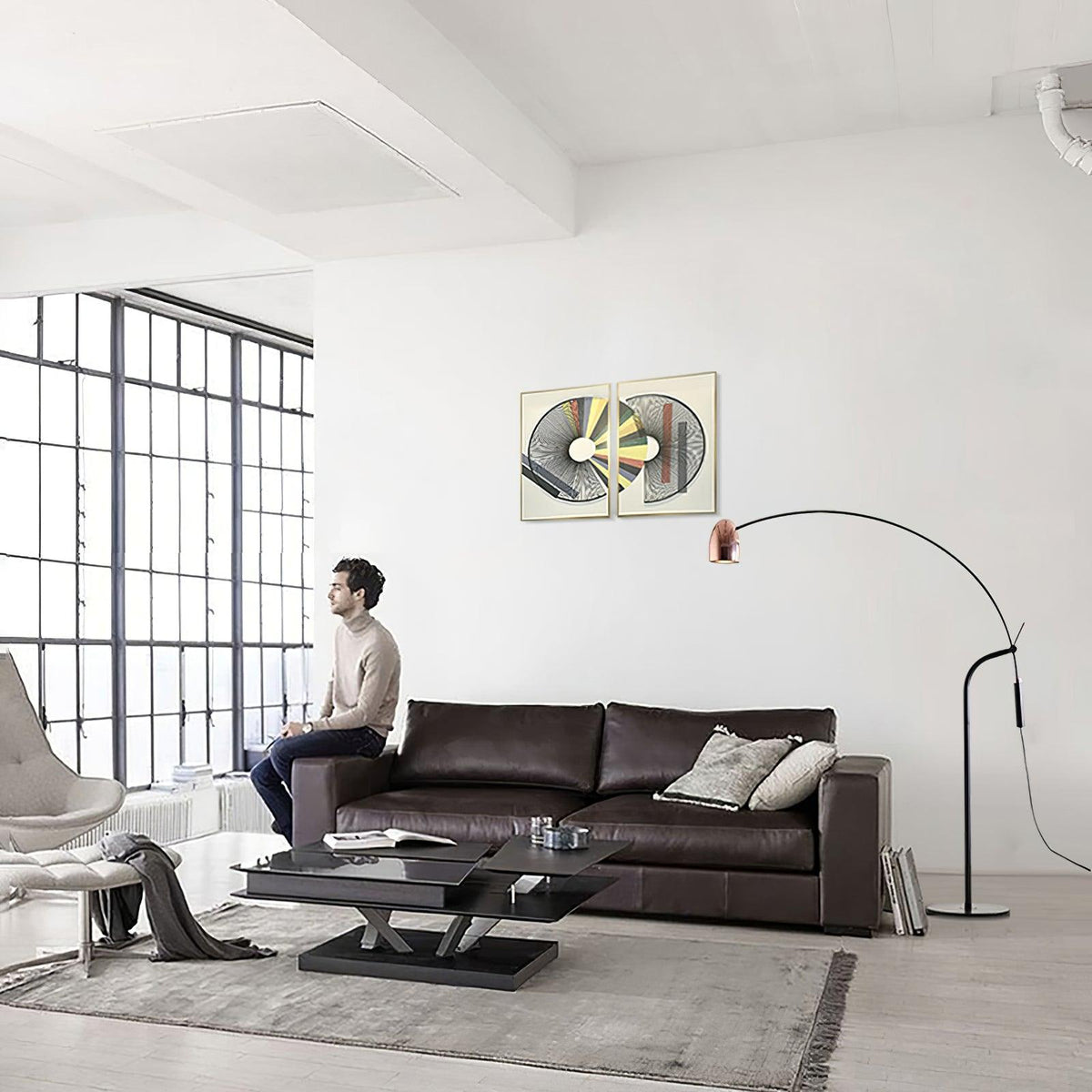 Arc modern LED-golvlampa