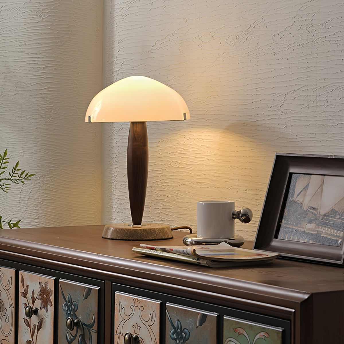 Candeeiro de mesa Emerson em madeira