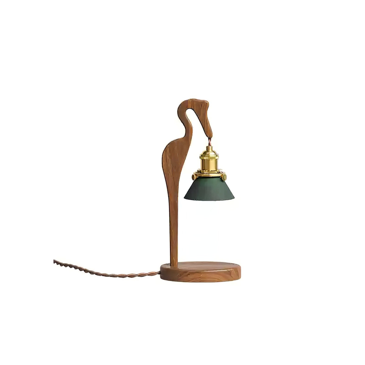 Cyn konstnärlig bordslampa i trä