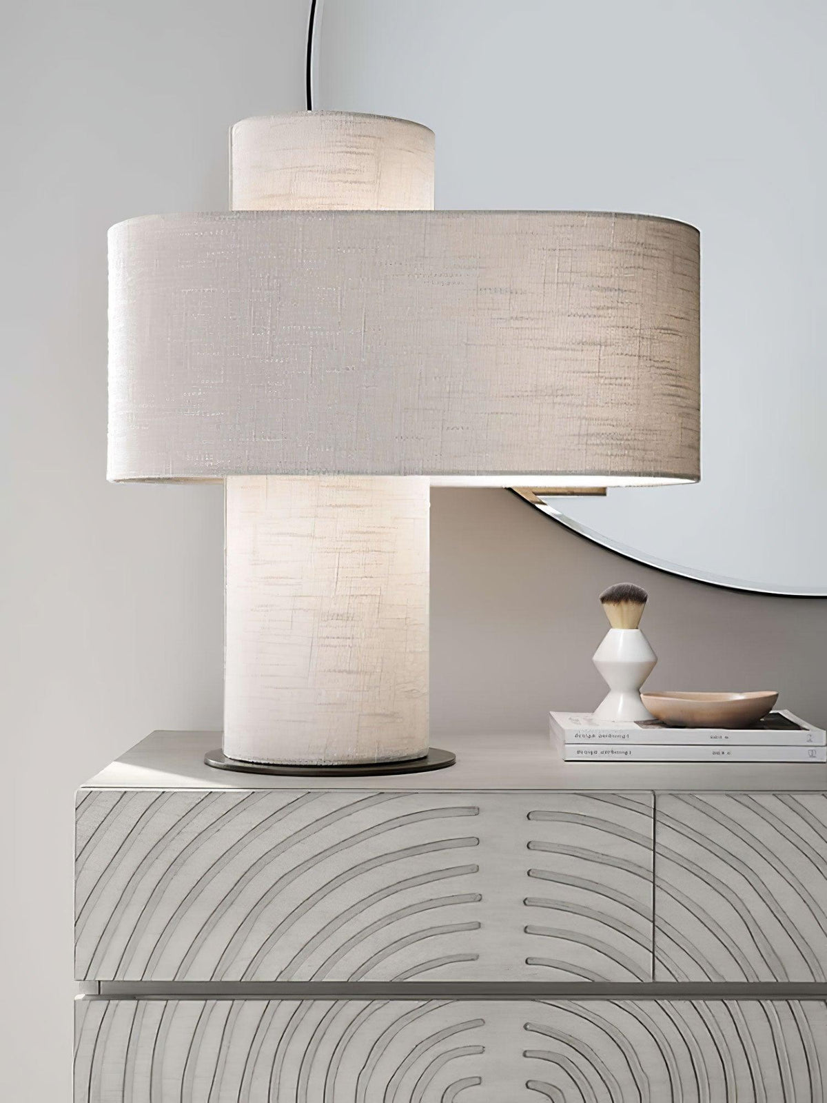 Eurvenil minimalistisk stofbordlampe