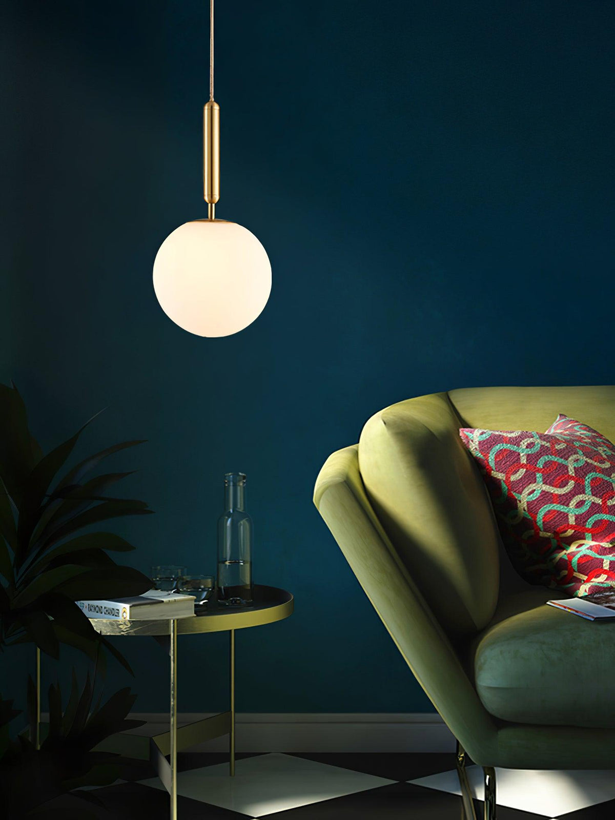 Orbita minimalistisk pendellampa i mässing