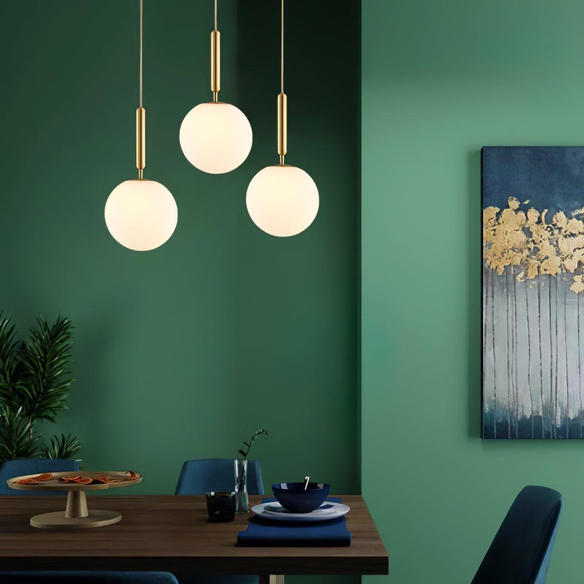 Orbita minimalistisk pendellampa i mässing