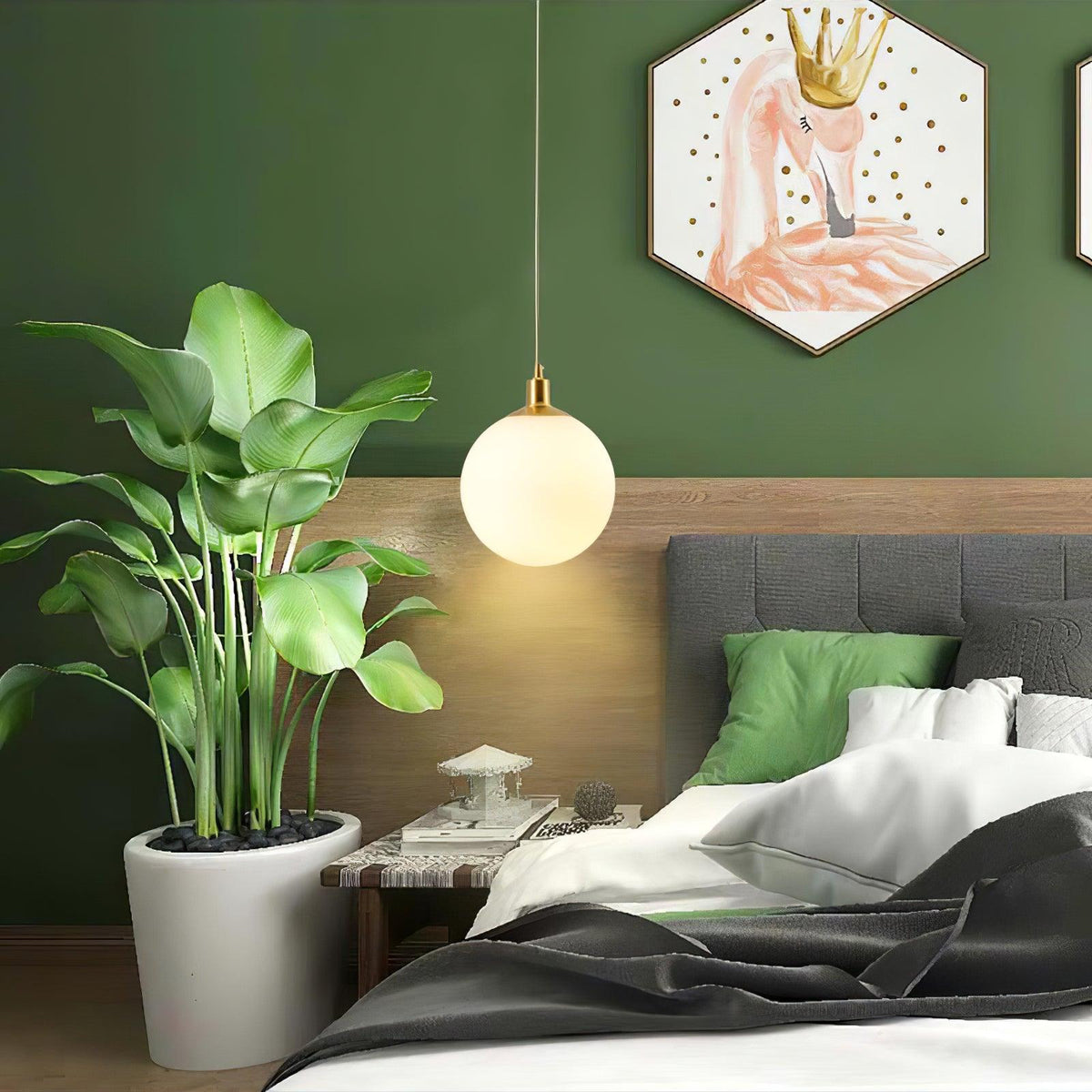 Orbita minimalistisk pendellampa i mässing