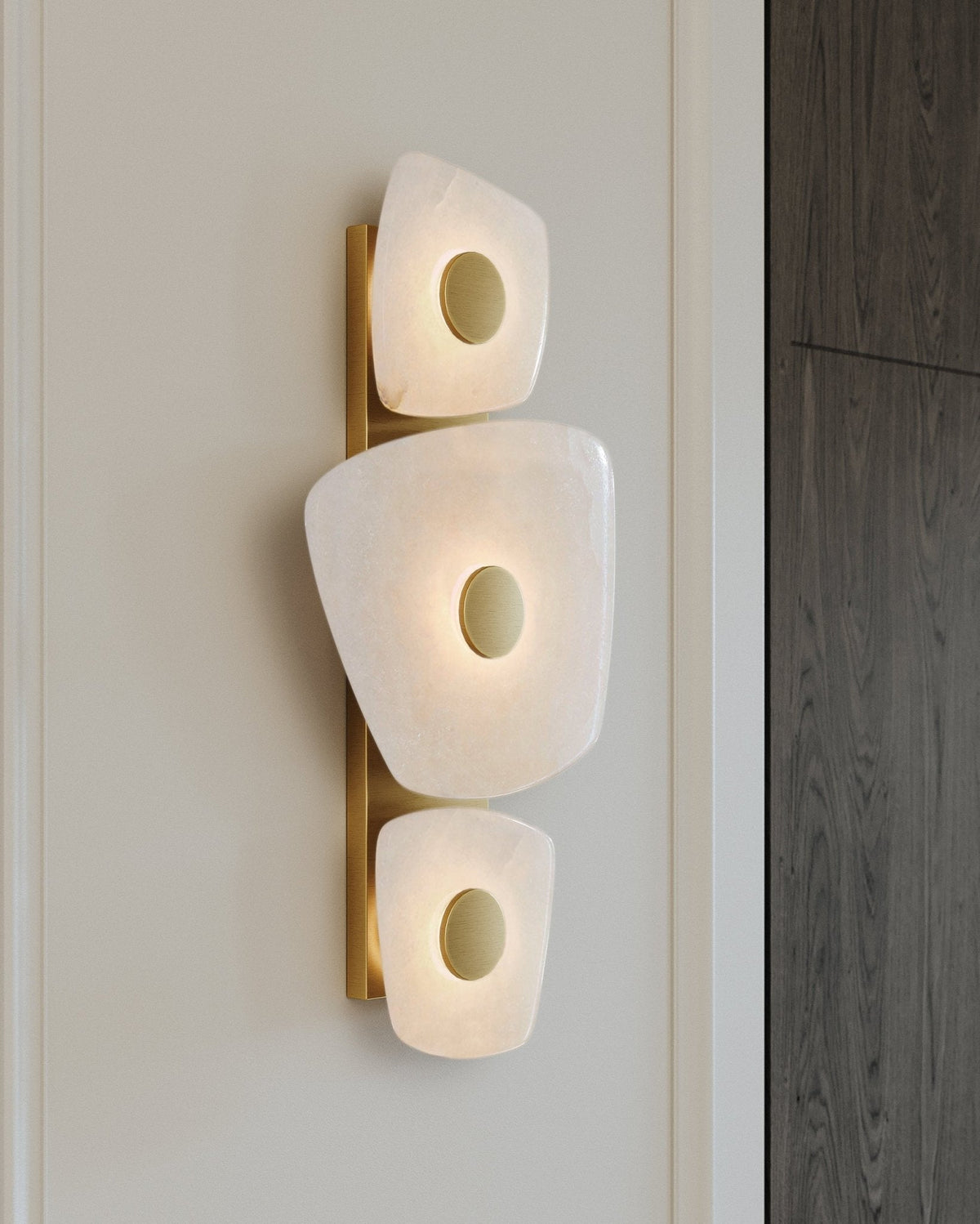 Fylsa asymmetrisk vägglampa i alabaster