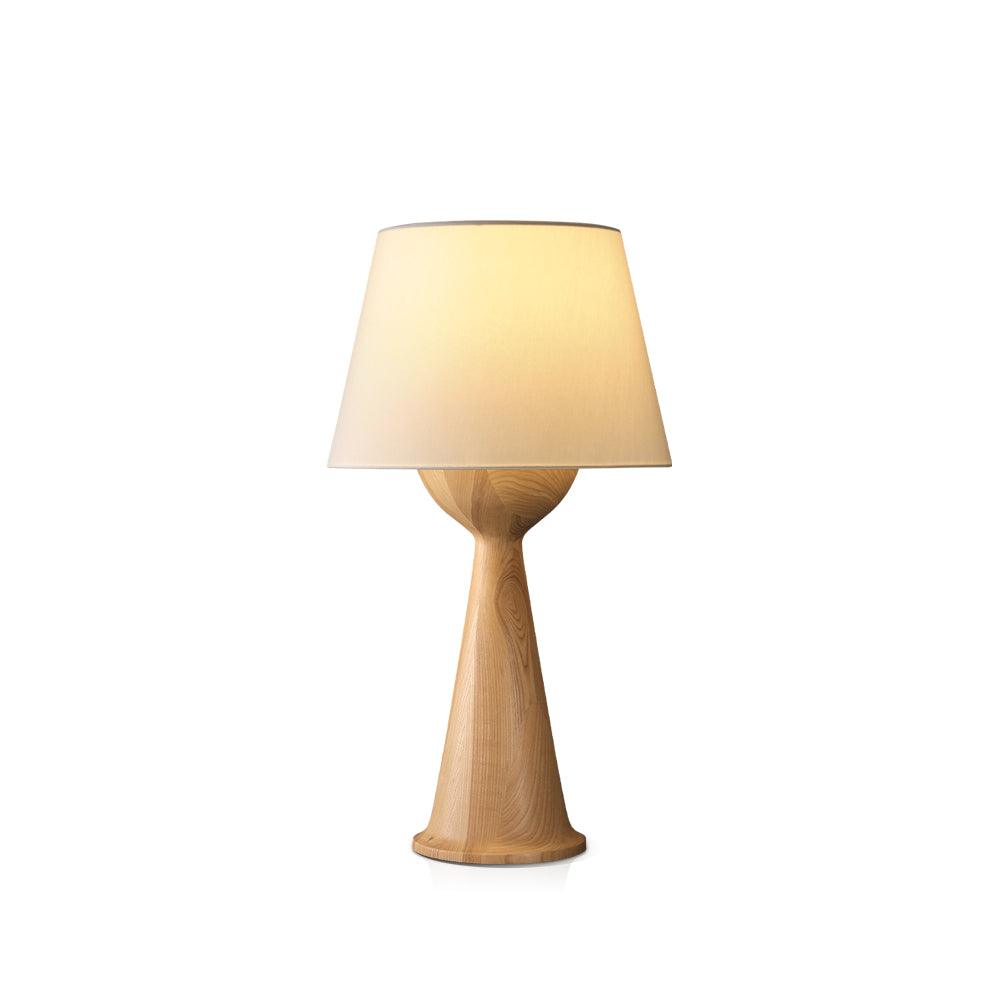 Tempo vintage-bordlampe i træ