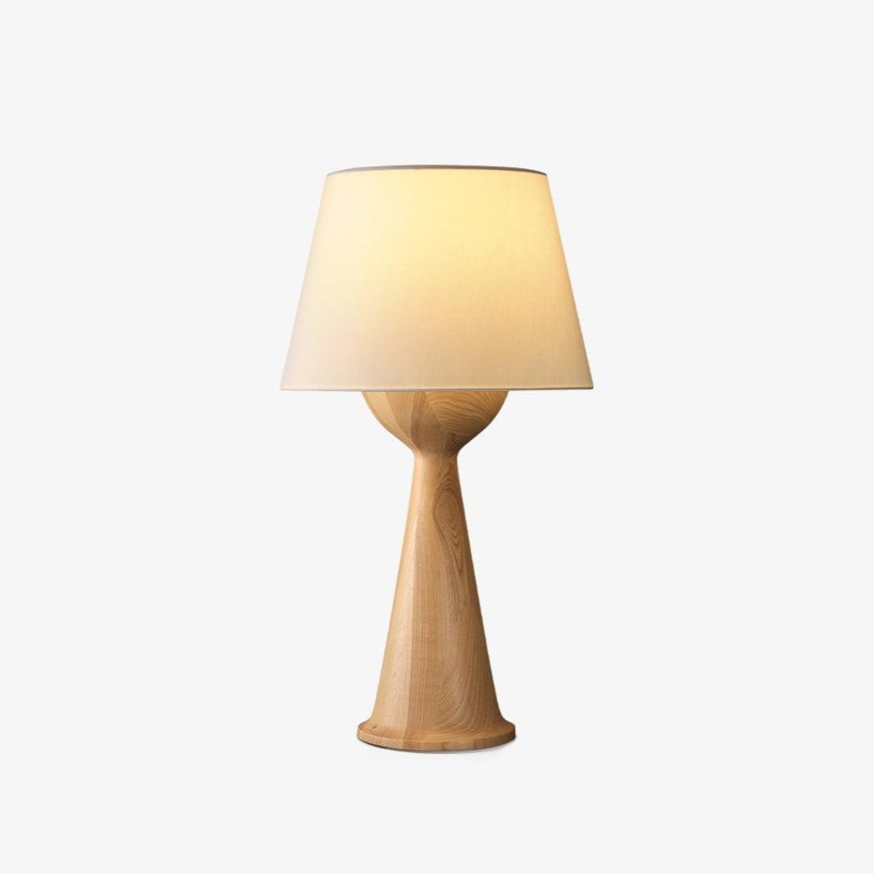 Tempo vintage-bordlampe i træ