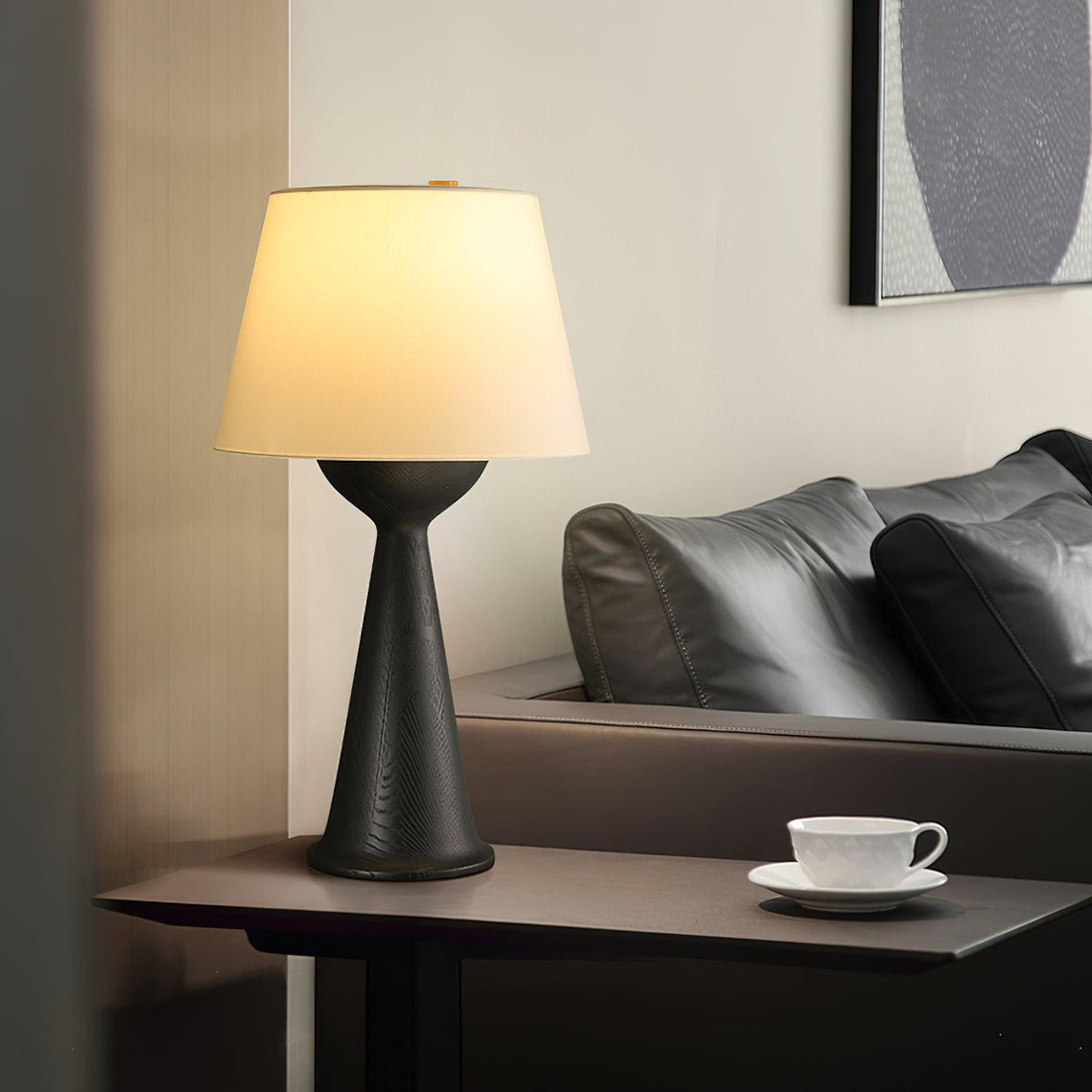 Tempo vintage-bordlampe i træ