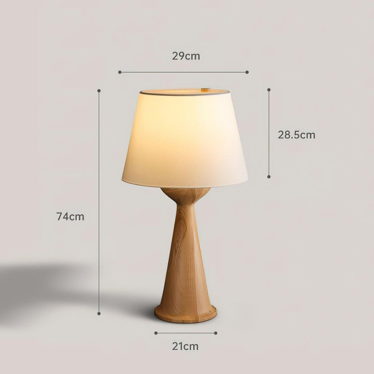 Tempo vintage-bordlampe i træ