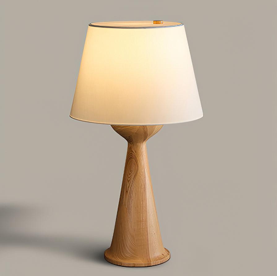 Tempo vintage-bordlampe i træ