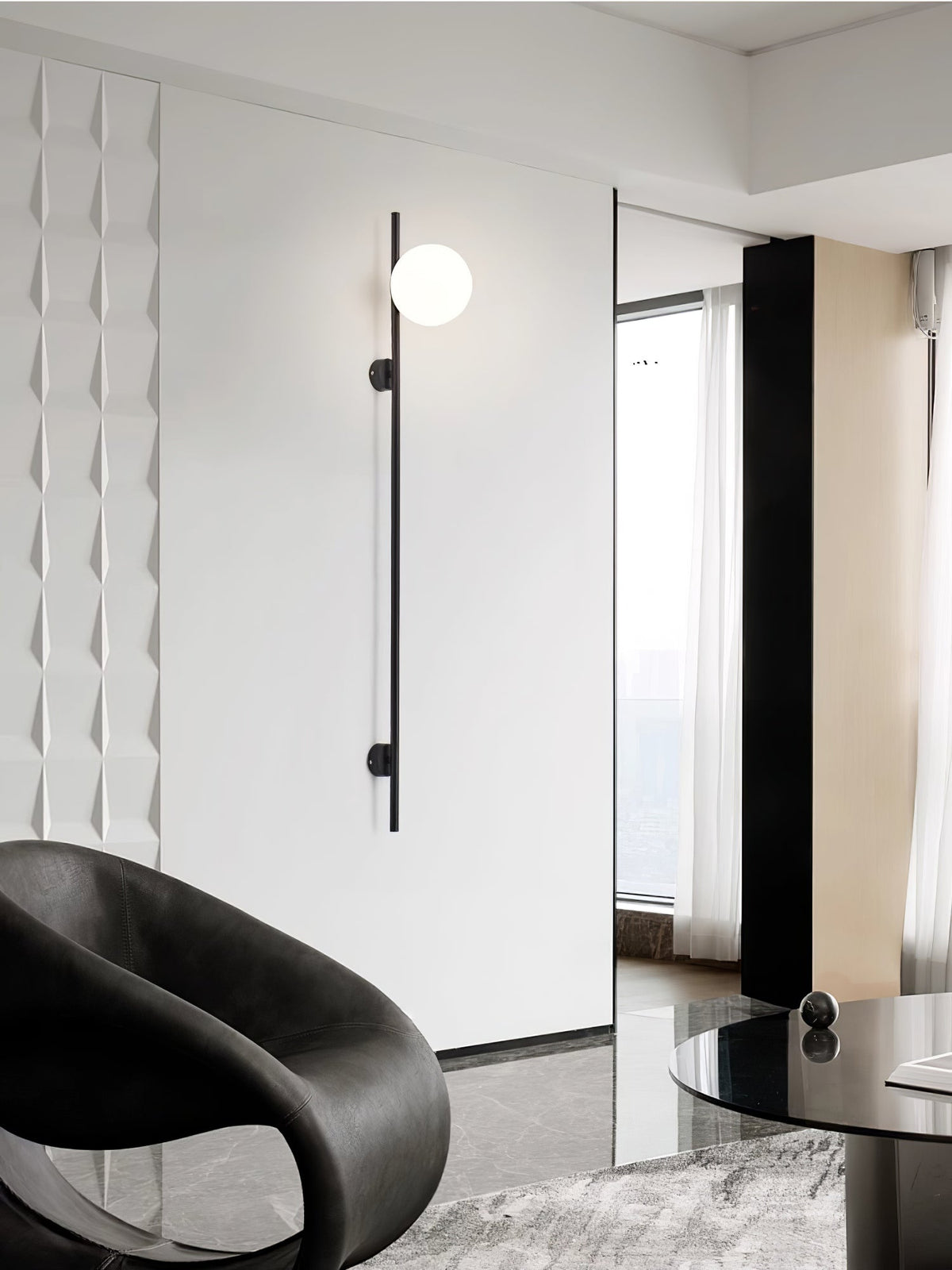 Evshaora nútímalegur minimalískur glervegglampi