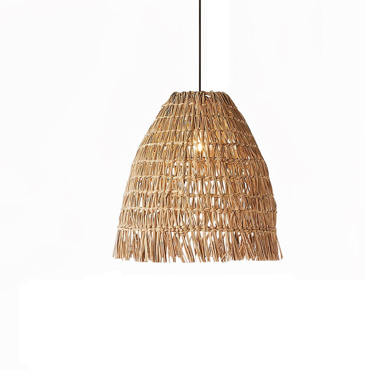 Candeeiro suspenso vintage em vime Wickora