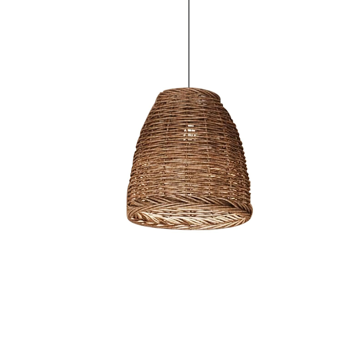 Candeeiro suspenso vintage em vime Wickora