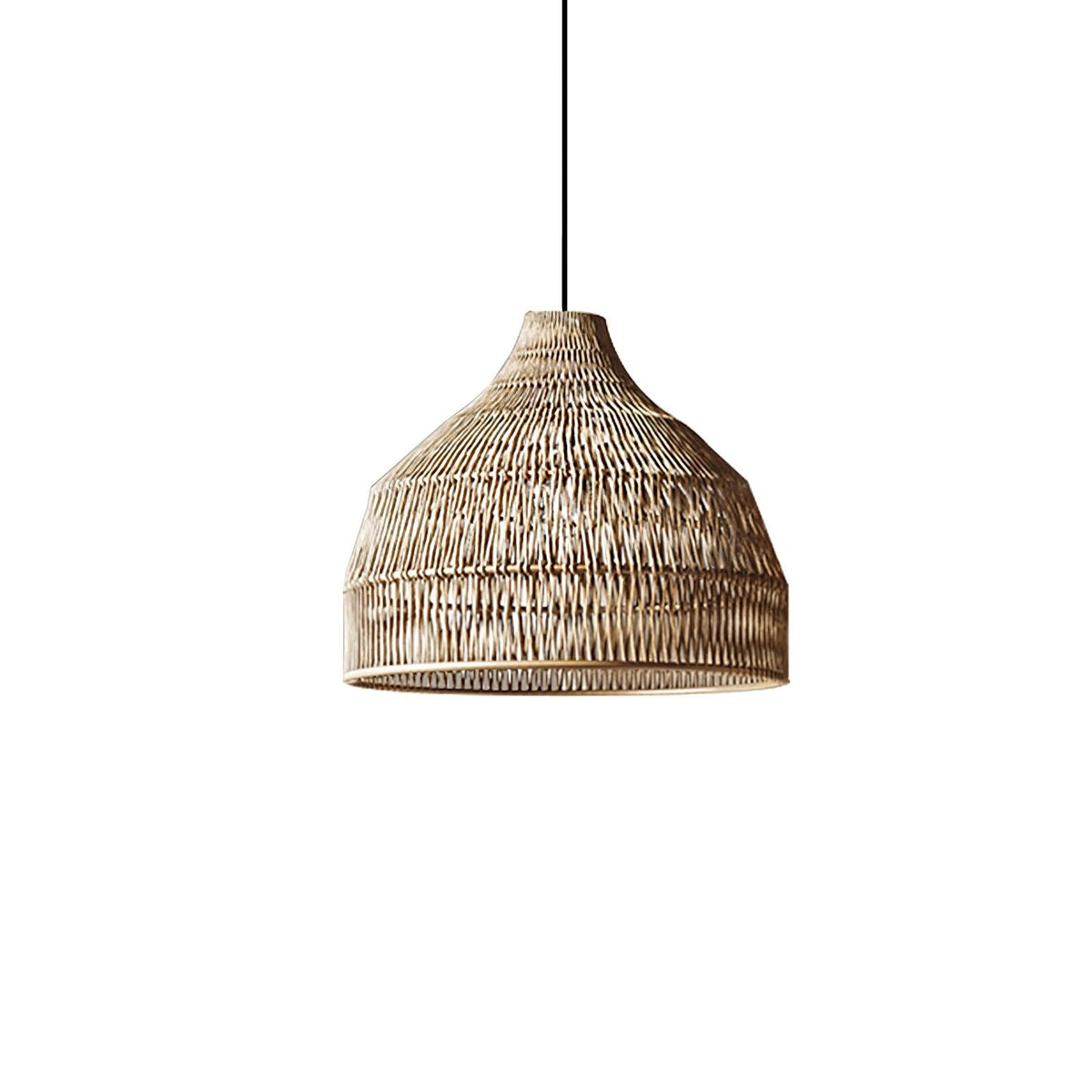 Candeeiro suspenso vintage em vime Wickora