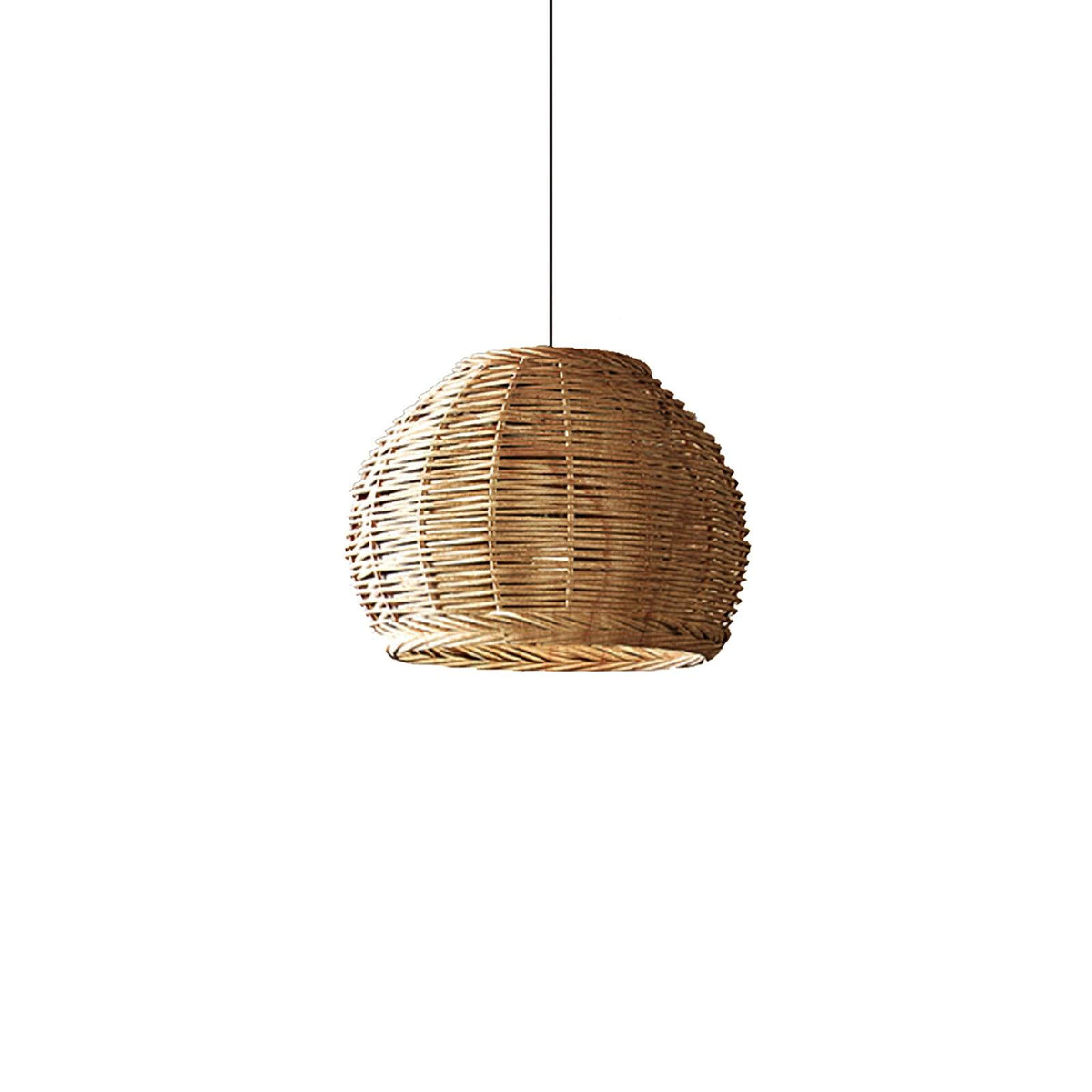 Candeeiro suspenso vintage em vime Wickora