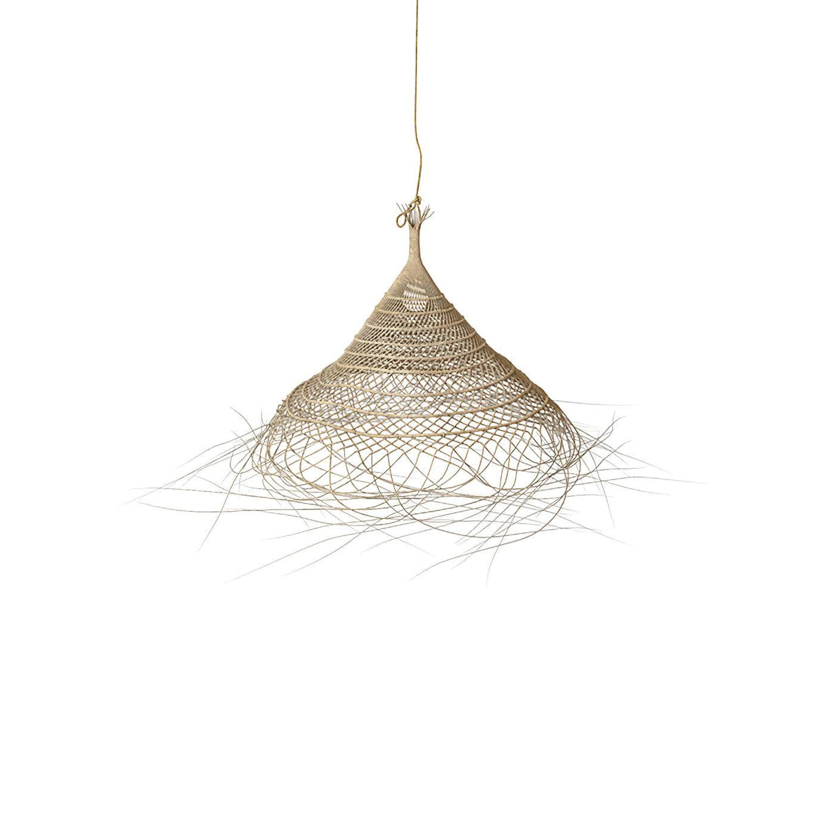 Candeeiro suspenso vintage em vime Wickora