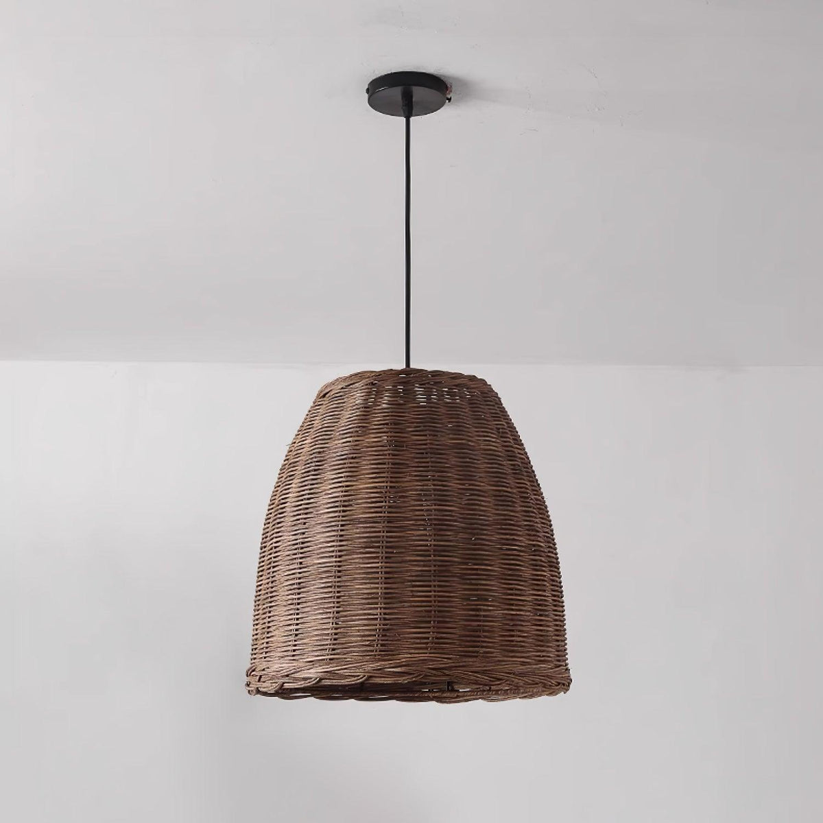 Candeeiro suspenso vintage em vime Wickora