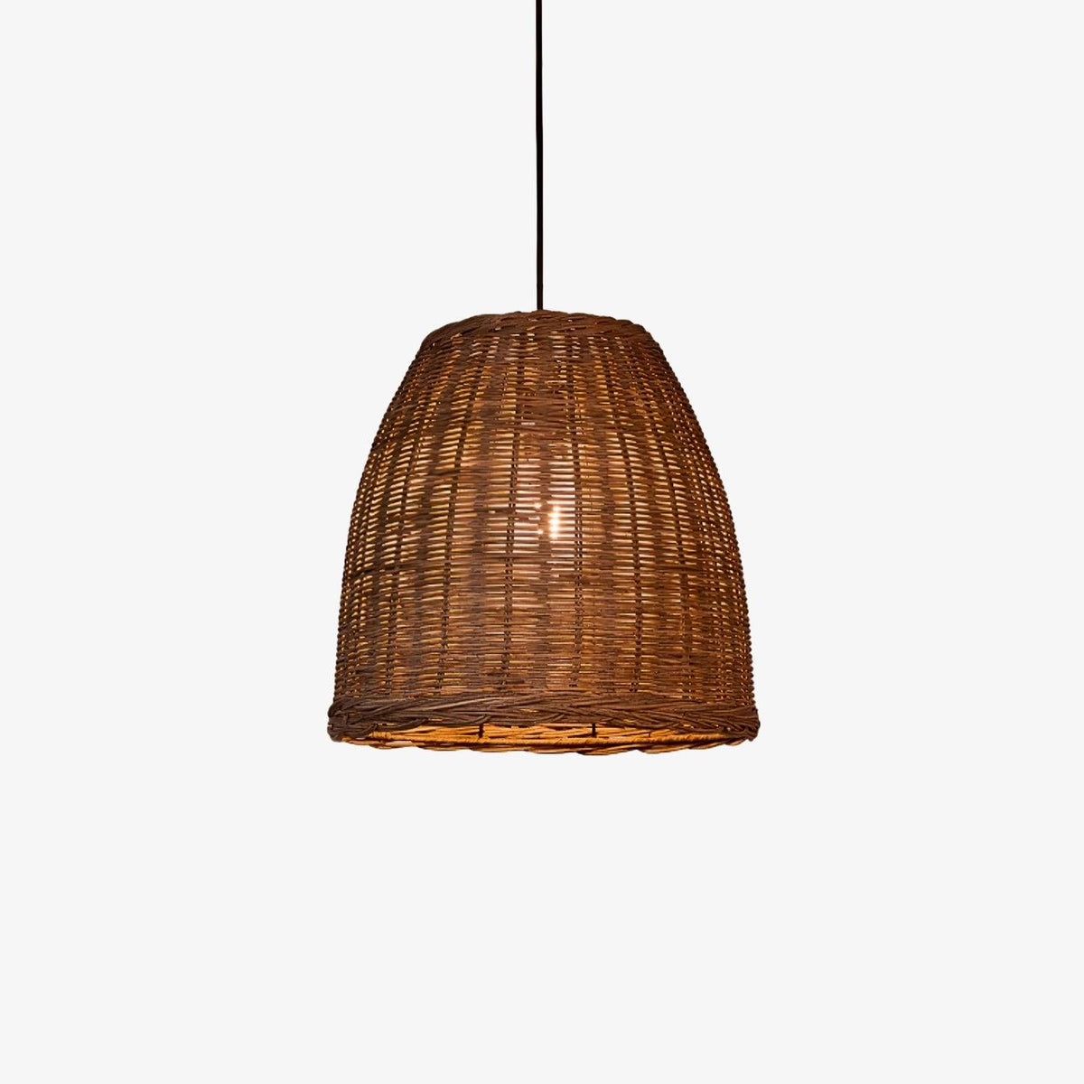 Candeeiro suspenso vintage em vime Wickora