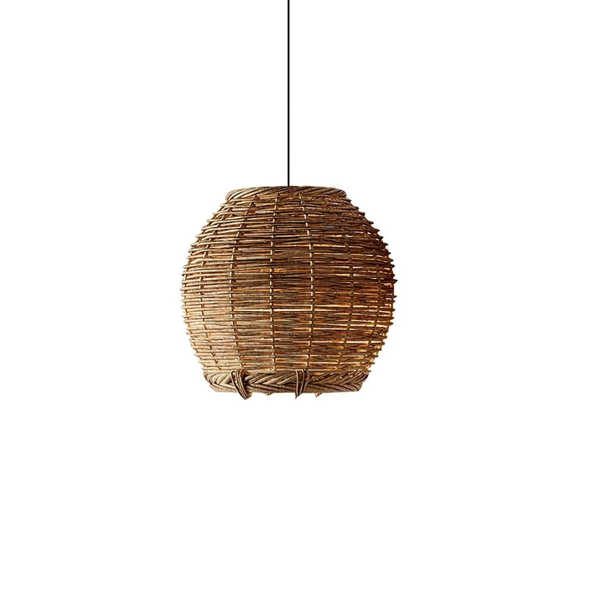 Candeeiro suspenso vintage em vime Wickora