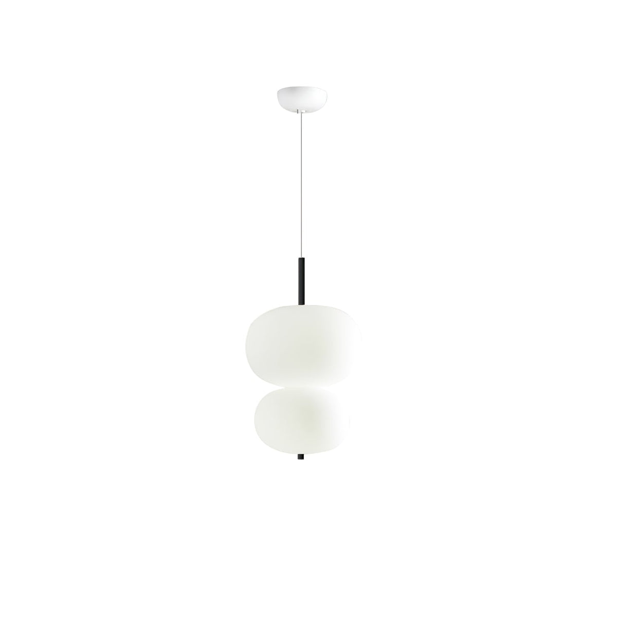 Moderne glaspendellampe Duality