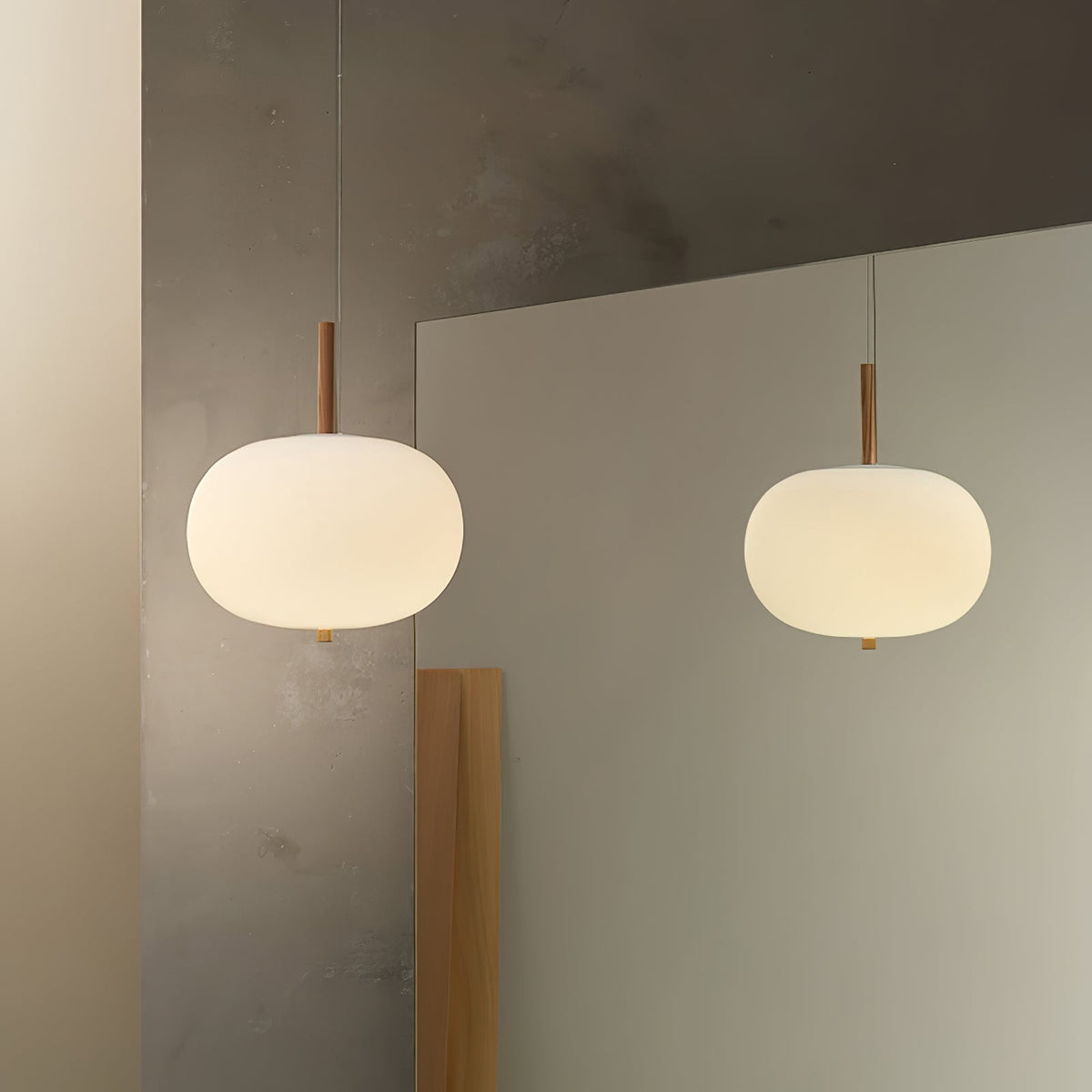 Moderne glaspendellampe Duality