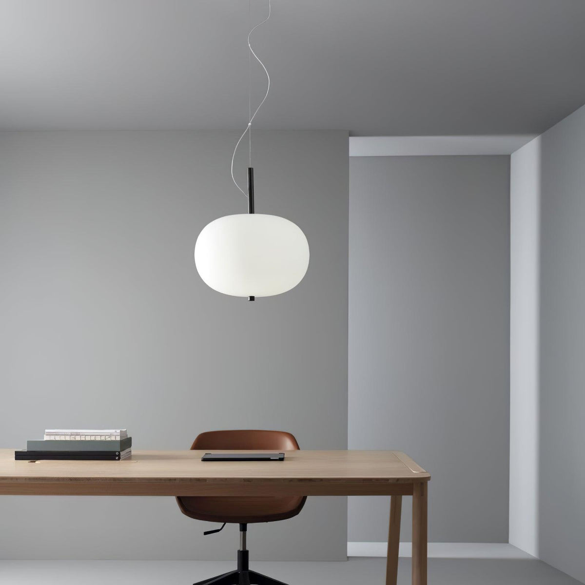 Moderne glaspendellampe Duality