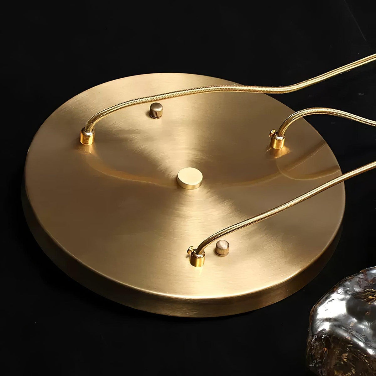 Ice Glass Pendant Light Brass