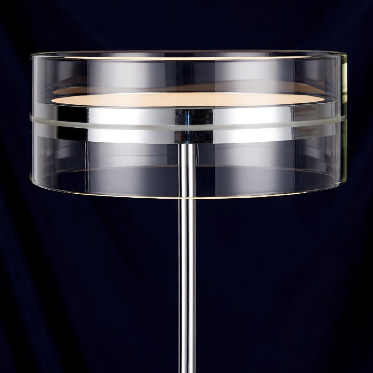 Lioreette bordslampa i krom och glas