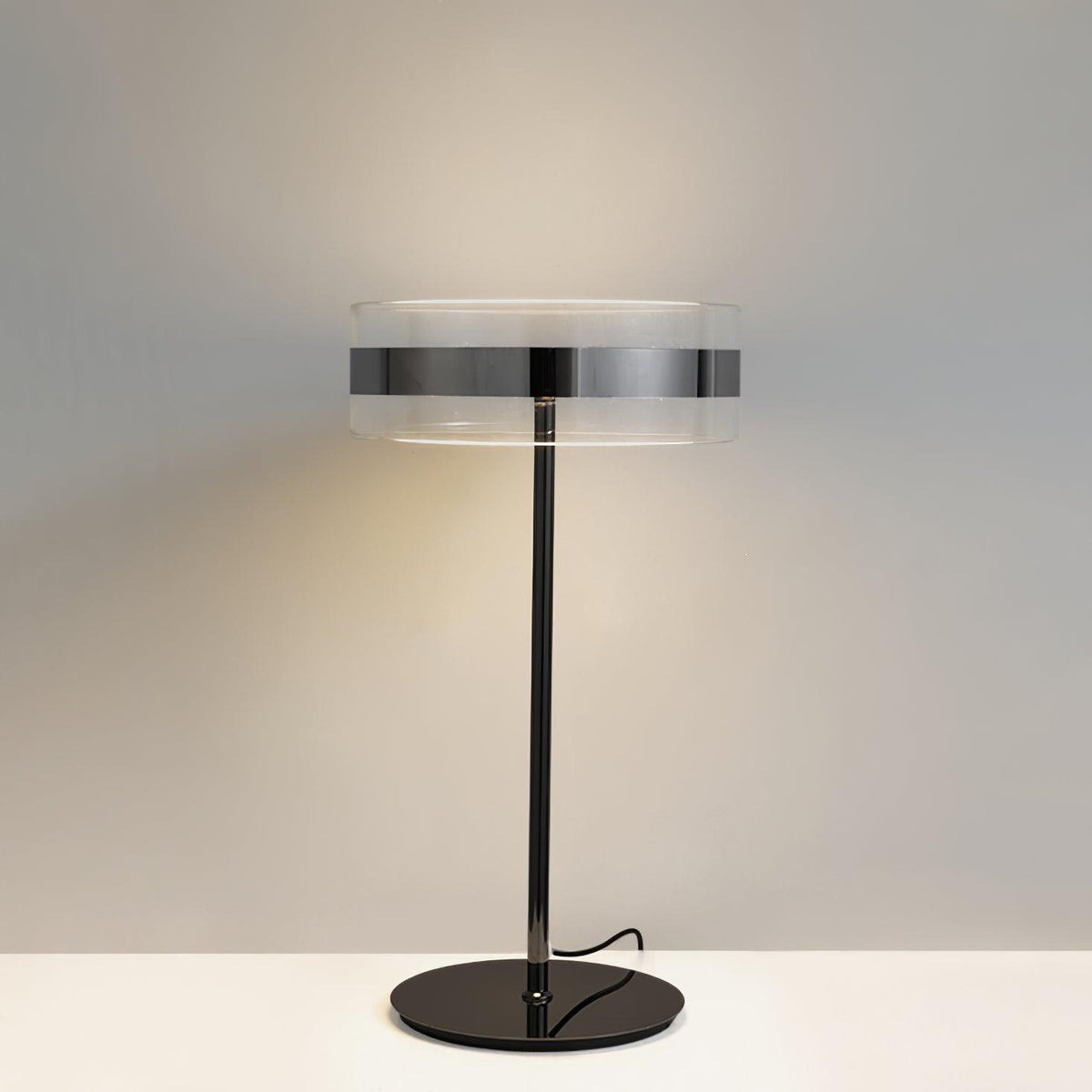 Lioreette bordslampa i krom och glas