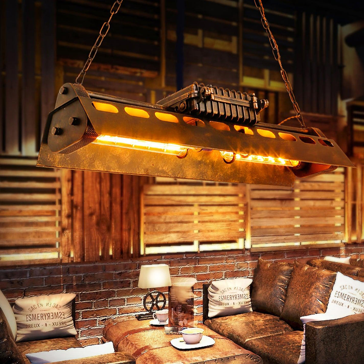 Candeeiro de teto Noah industrial steampunk
