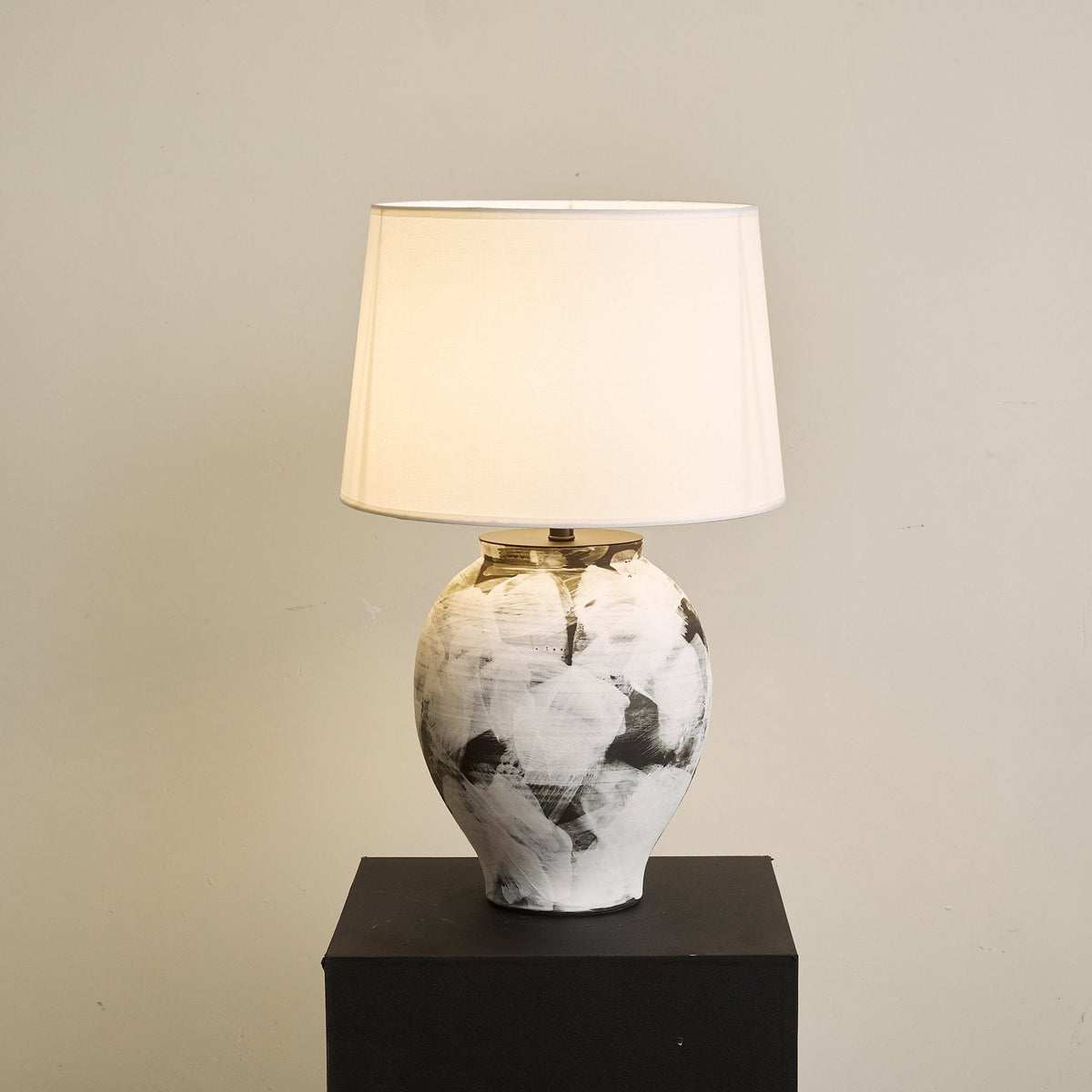 Brush elegant keramisk bordlampe