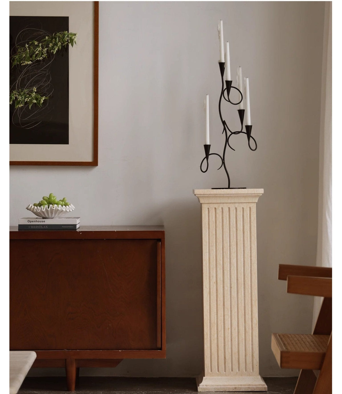 Porta-velas de ferro Orinoian Vine com vários braços