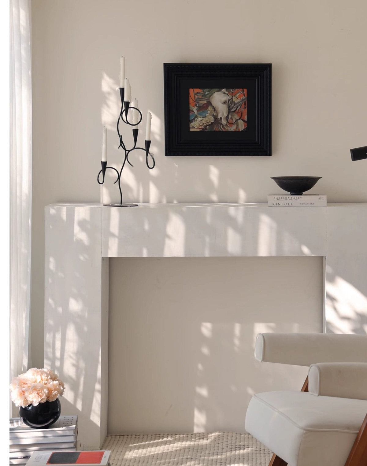 Porta-velas de ferro Orinoian Vine com vários braços