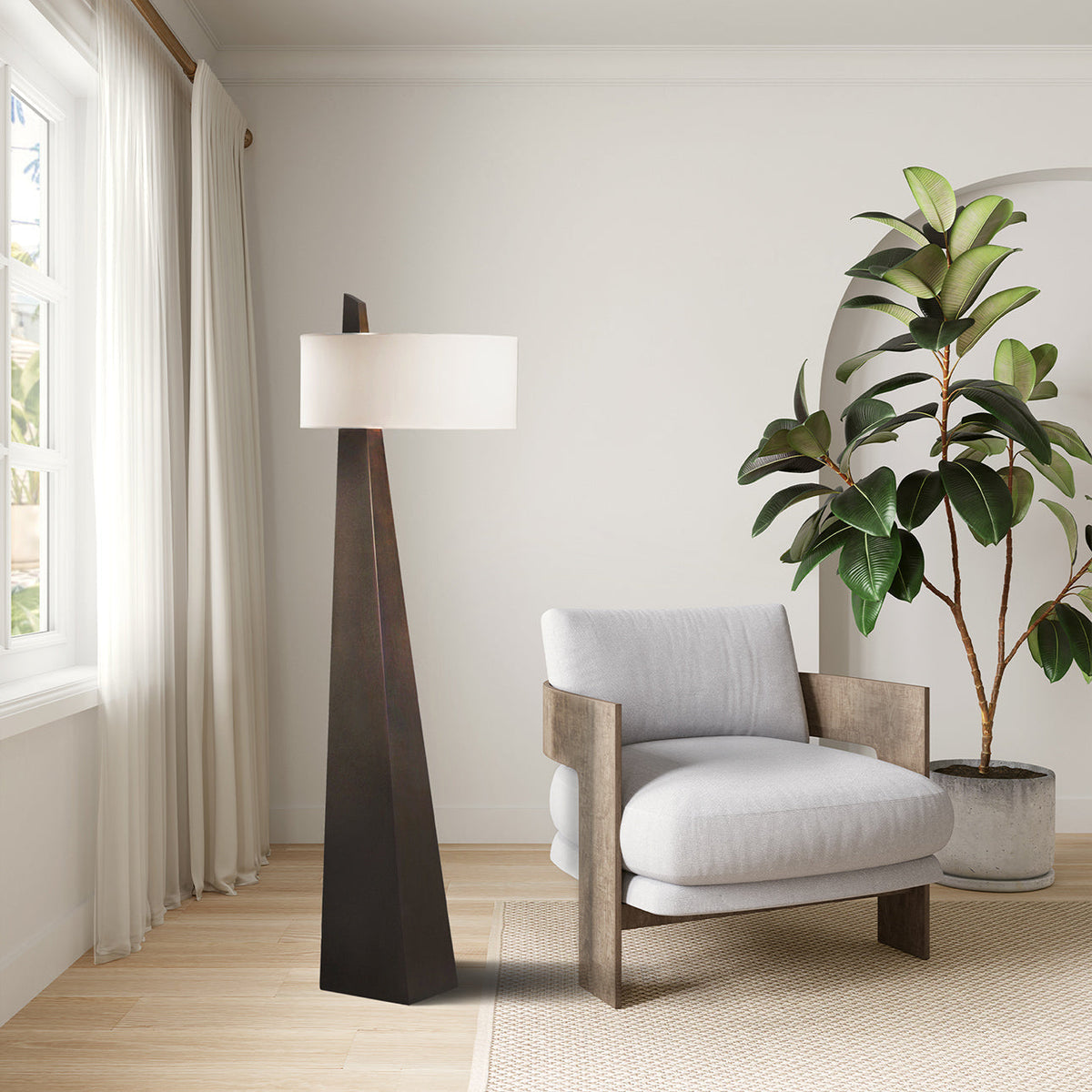 Renalise obelisk-gulvlampe
